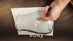 Rare Antique Embossed W MFG Co. Warren O. Lantern Globe Clear Glass Ohio