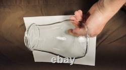 Rare Antique Embossed W MFG Co. Warren O. Lantern Globe Clear Glass Ohio
