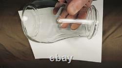 Rare Antique Embossed W MFG Co. Warren O. Lantern Globe Clear Glass Ohio