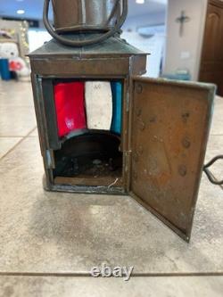Rare Antique English Copper Masthead Ship Lantern c1900-1925 Nautical Light