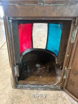 Rare Antique English Copper Masthead Ship Lantern c1900-1925 Nautical Light