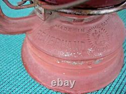 Rare Antique Feuerhand Nr. 257 Nier Oil Lantern with Red Globe Made in Germany