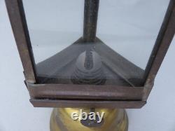 Rare Antique Holmes, Booth, & Hayden's Triangular Kerosene Skaters Lamp Lantern