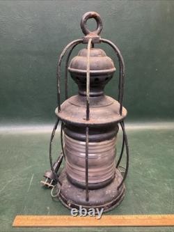 Rare Antique Perkins Marine Lamp Corp. Brooklyn NY Marine Lantern