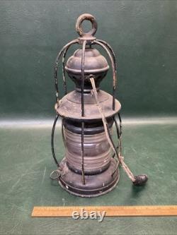 Rare Antique Perkins Marine Lamp Corp. Brooklyn NY Marine Lantern