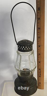 Rare Antique Perko Wonder Junior Skater's Kerosene Lantern With Original Globe