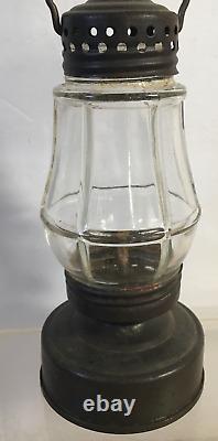 Rare Antique Perko Wonder Junior Skater's Kerosene Lantern With Original Globe