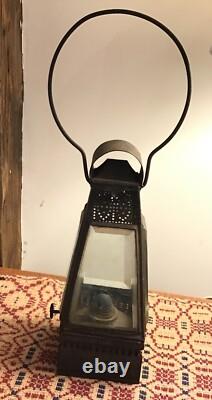 Rare Antique Tin Skater's Lantern Lamp Holmes, Booth & Hayden's Waterbury Ct