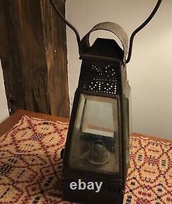 Rare Antique Tin Skater's Lantern Lamp Holmes, Booth & Hayden's Waterbury Ct