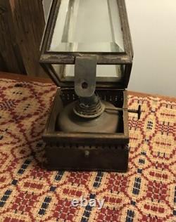 Rare Antique Tin Skater's Lantern Lamp Holmes, Booth & Hayden's Waterbury Ct