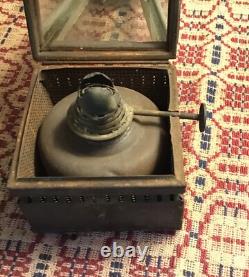 Rare Antique Tin Skater's Lantern Lamp Holmes, Booth & Hayden's Waterbury Ct