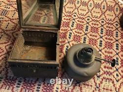 Rare Antique Tin Skater's Lantern Lamp Holmes, Booth & Hayden's Waterbury Ct