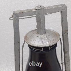 Rare Antique Tin Tubular S. G. & L. Co Lever Lift No. 0 Lantern Red GlassGlobe