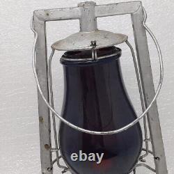 Rare Antique Tin Tubular S. G. & L. Co Lever Lift No. 0 Lantern Red GlassGlobe