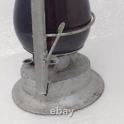 Rare Antique Tin Tubular S. G. & L. Co Lever Lift No. 0 Lantern Red GlassGlobe