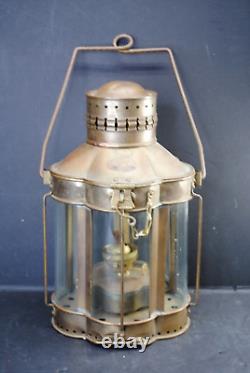 Rare Antique Viking Brass Maritime Nautical Kerosene Ships Lantern