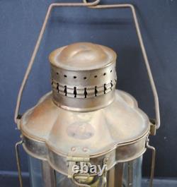 Rare Antique Viking Brass Maritime Nautical Kerosene Ships Lantern