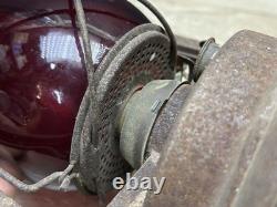 Rare Antique Vintage Dietz Victor Railroad Lantern with Scarlet Red Globe