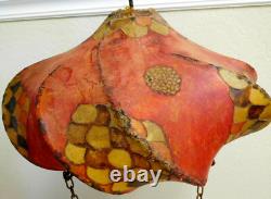 Rare Antique / Vintage LANTERN LAMP SHADE Handmade Made of SKIN Strange