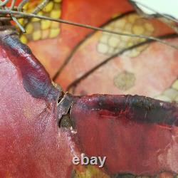 Rare Antique / Vintage LANTERN LAMP SHADE Handmade Made of SKIN Strange