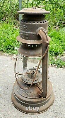 Rare Antique Vintage NIER FEUERHAND NR 280 Oil Lantern Germany Railroad Original