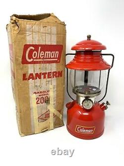 Rare Coleman 200a Bright Red Lantern July 1961 Original Box Excellent Condition