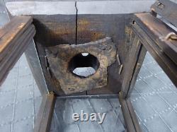 Rare Old Antique primitive Wooden Candle Lantern 18th 19th century Wood Lantern