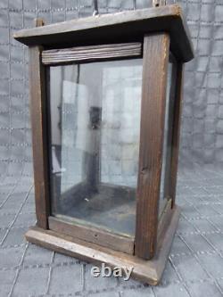 Rare Old Antique primitive Wooden Candle Lantern 18th 19th century Wood Lantern