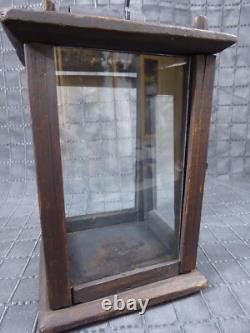 Rare Old Antique primitive Wooden Candle Lantern 18th 19th century Wood Lantern