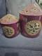 Rare Pair Of Vintage Painted Mexican Tin Lantern Covers