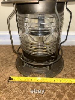 Rare U. S. Lighthouse Service/ Establishment USLHE Post Lantern Perfect Lens
