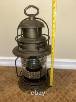 Rare U. S. Lighthouse Service/ Establishment USLHE Post Lantern Perfect Lens