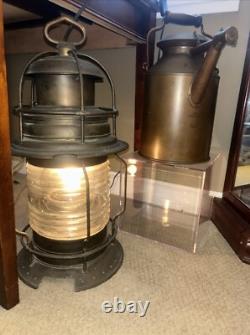 Rare U. S. Lighthouse Service/ Establishment USLHE Post Lantern Perfect Lens