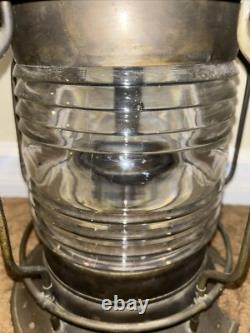 Rare U. S. Lighthouse Service/ Establishment USLHE Post Lantern Perfect Lens
