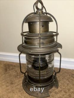 Rare U. S. Lighthouse Service/ Establishment USLHE Post Lantern Perfect Lens