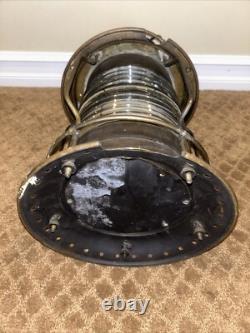 Rare U. S. Lighthouse Service/ Establishment USLHE Post Lantern Perfect Lens