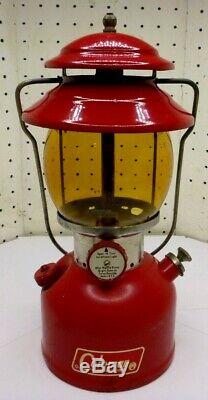 Rare Vintage 1967 Coleman Lantern Model 200a Red Single Mantle / Yellow Globe