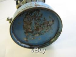Rare Vintage 6-70 Sears Roebuck Lantern 72216 Blue Pyrex Globe Dual