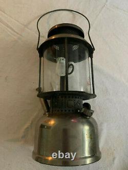 Rare Vintage Coleman Nickel Chrome Liquid Fuel Camping Lantern Double Mantle