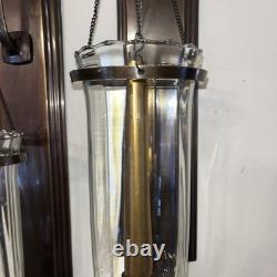 Rare Vintage Colonial-style Brass Bronze hanging Lantern Wall Sconces Beautiful