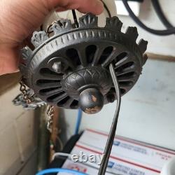 Rare Vintage Hanging Mini Lantern Style Wall Lamp Electric Cast Iron Design