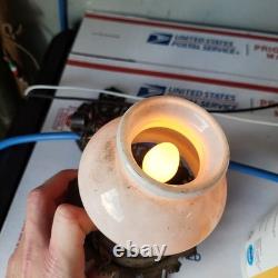 Rare Vintage Hanging Mini Lantern Style Wall Lamp Electric Cast Iron Design