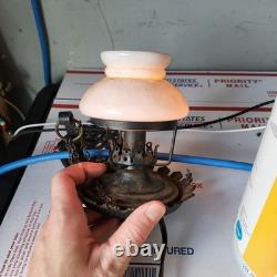 Rare Vintage Hanging Mini Lantern Style Wall Lamp Electric Cast Iron Design
