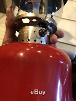 Rare Vintage Sears Red/Black Single Mantle Lantern, 476.74550, 4/64
