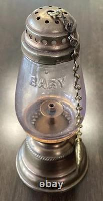 Rare antique baby children's skaters lantern