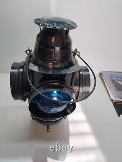 Rare footed handlan st. Louis usa railroad lantern antique Rare footed handlan st. Louis usa railroad lantern antique