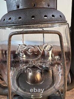 Rayo No. 100 Cold Blast Kerosene Lantern Rare Rayo CB Globe! Tubular Barn Lamp