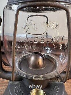 Rayo No. 100 Cold Blast Kerosene Lantern Rare Rayo CB Globe! Tubular Barn Lamp