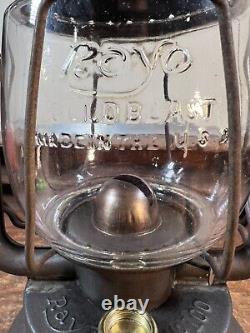 Rayo No. 100 Cold Blast Kerosene Lantern Rare Rayo CB Globe! Tubular Barn Lamp