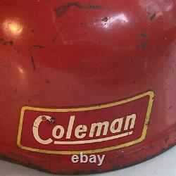 Red Coleman 6/52 June 1952 Model 200A Black Band Lantern with Pyrex Coleman Globe